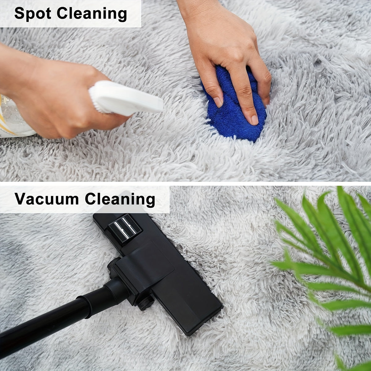1pc Luxurious Rectangular Shaggy Plush Carpet Rug - Soft, Fluffy, Tie-dyed, Solid, Dark-colored, Non-slip, Machine Washable - Perfect for Living Room Sofa, bed Room, Home High-end Decorative, Easy to Clean, Long-lasting, and Versatile