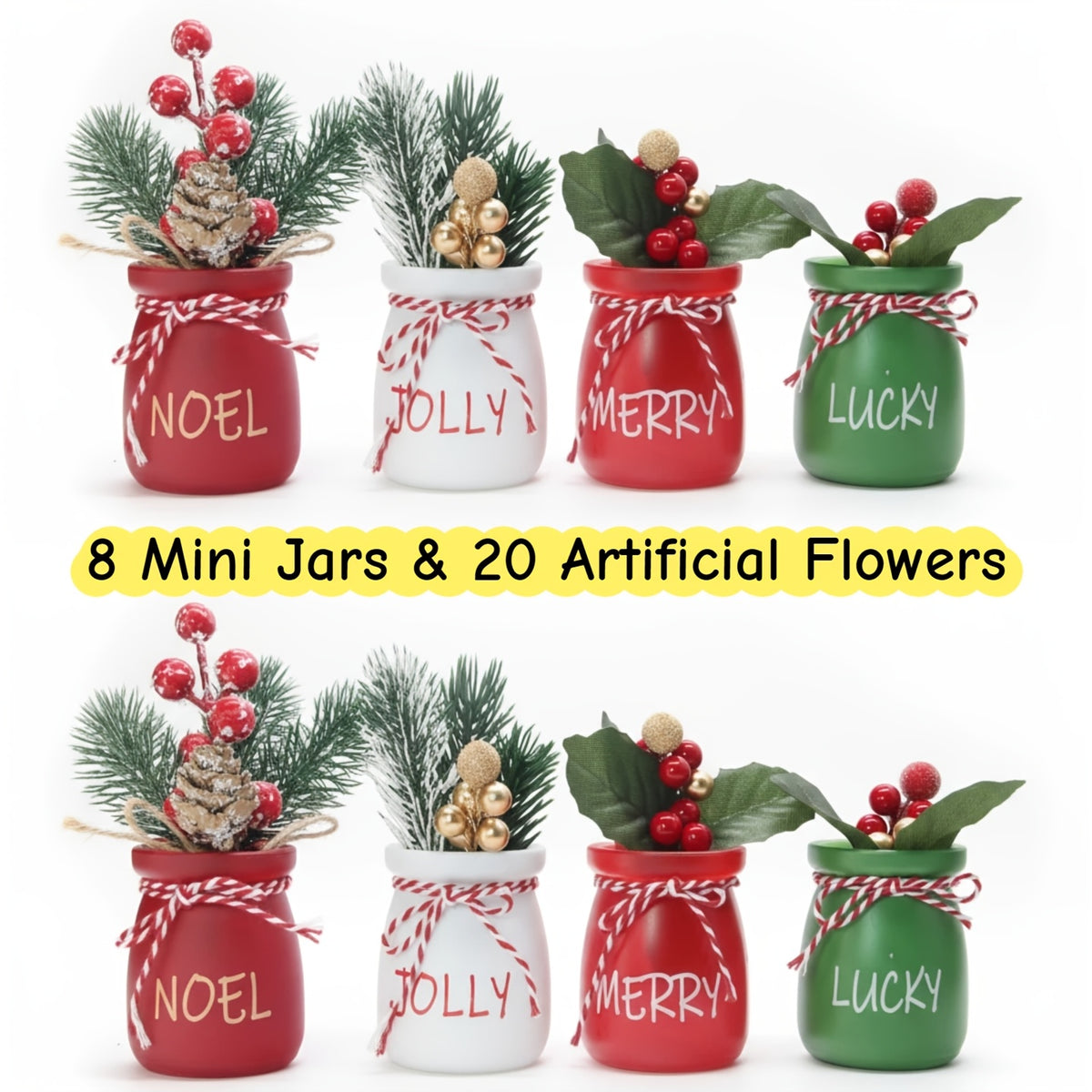 3pcs Mason Jar Centerpiece Table Decorations for Dining Table Decor Farmhouse Coffee Table Decor with Wood Tray and Led Light Table Centerpieces for Dining Room Kitchen Living Bathroom, Pink