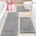Memory Foam Bath Rugs, Soft Absorbent Bathroom Floor Mats with Cushioned Comfort for Shower Areas, Vanity Spaces and Everyday Bathroom Styling