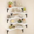 Corner Floating Shelf Set, 5-Piece Multi-Color or 6-Piece Black Wall Mounted Storage Shelves for Bathroom, Kitchen, Bedroom and Living Room Decor