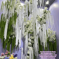 Hanging Amaranth Flower Stems, 10-Piece Cascading Floral Decor in White, Green or Red for Wedding Centerpieces, Bridal Bouquets and Bohemian Home Displays