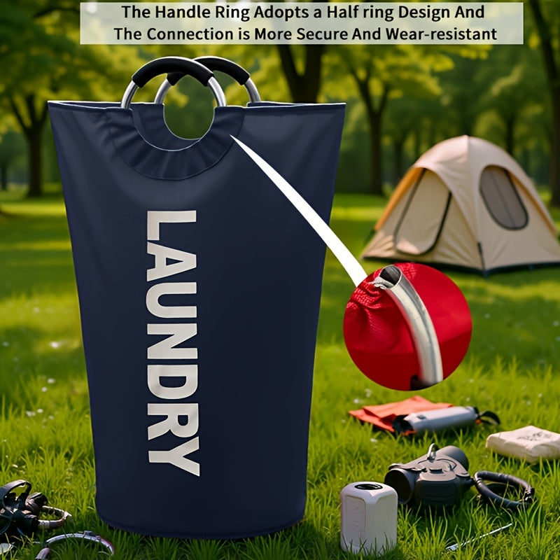 2pcs Large Laundry Basket | Foldable, Elevated, High Quality With Half Ring Handle Design | Brand: Moonrise