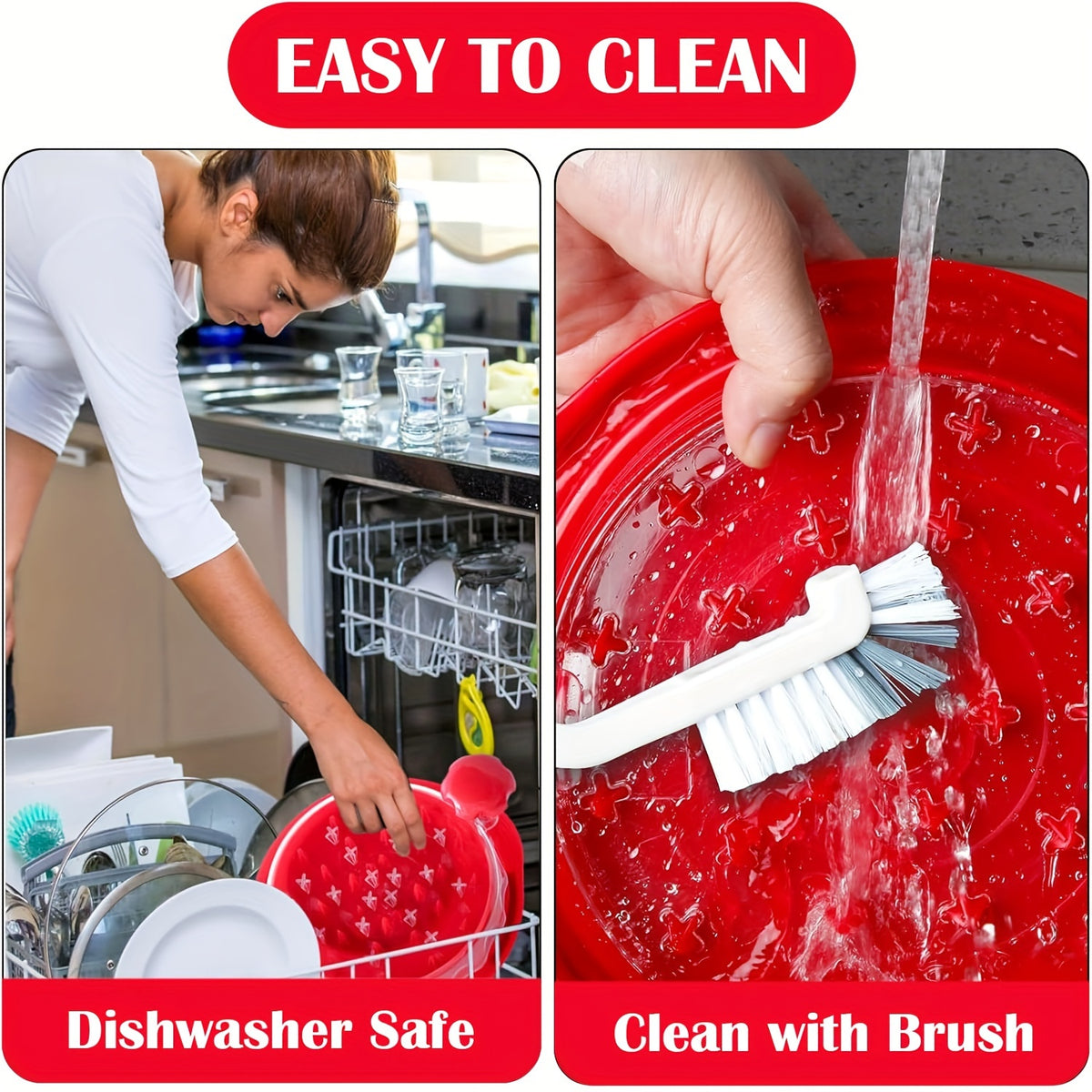 1pc Or 2pcs Kitchen Chicken Shredder Tool Twist 2024 Upgraded Large Visible Meat Shredder Twist Chicken Breast Chopper Chicken Grinder With Transparent Lid And Cleaning Brush Anti-slip Strip Suitable For Pork Beef Chicken