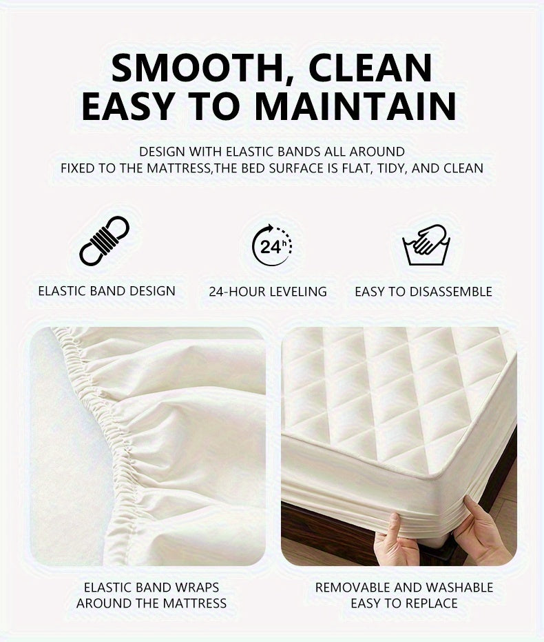 Mattress Protector Twin Full Queen King Set, 2 Deep Pocket Non-Slip Bed Covers with One Selected Color and One Random Color for Home Bedding