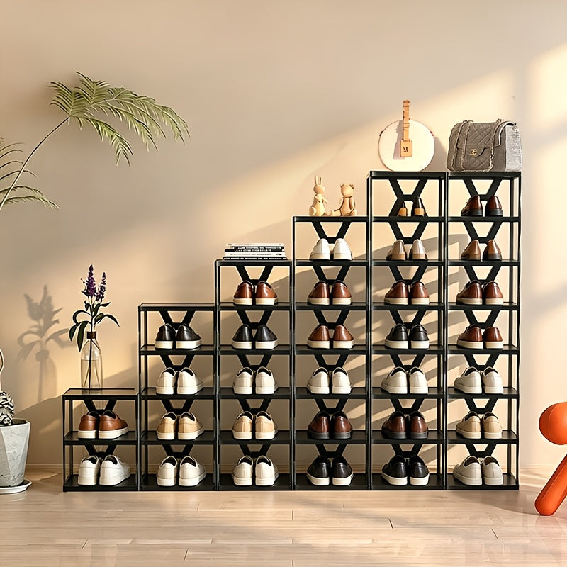 1pc Removable 4/6/9 Tier Shoe Rack, Space Saving Folding Shoe Rack for Home And Dormitory, Hallway, Living Room - Separate Narrow Shoe Rack for Indoor Doorway Storage. Holds Keys, Small Photo Frames, Etc.
