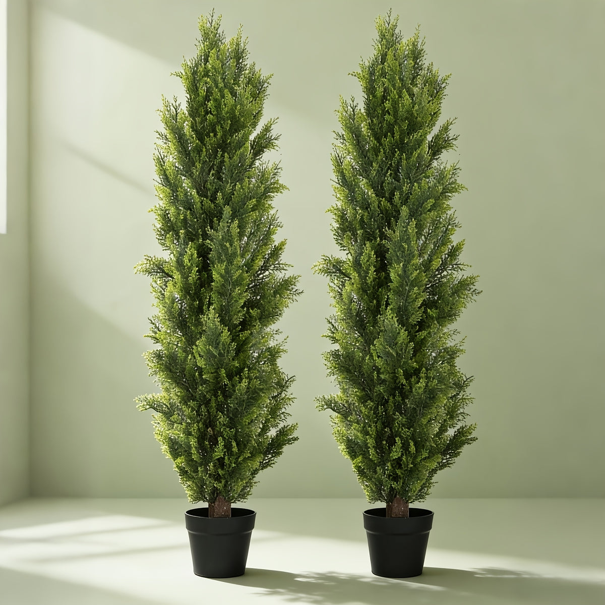 2-Pack Artificial Pine Tree, Faux Greenery Shaped Tree, Artificial Christmas Tree, Suitable for Indoor/Outdoor, Courtyard, Front Door