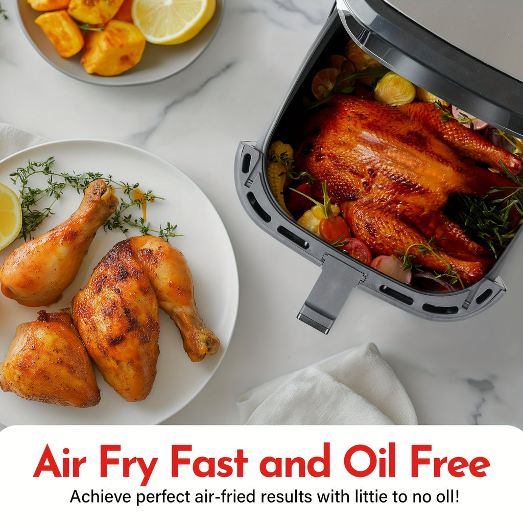 8.5QT/3.2QT Air Fryer, Upgraded Large Capacity Suitable For 5-6 People, Smart Touch Screen For Easy Operation With 8 Preset Functions, Non-stick Coating For Easy Cleaning, Kitchen Accessories, Toaster Oven, Deep Fryer, Air Fryers, Kitchen