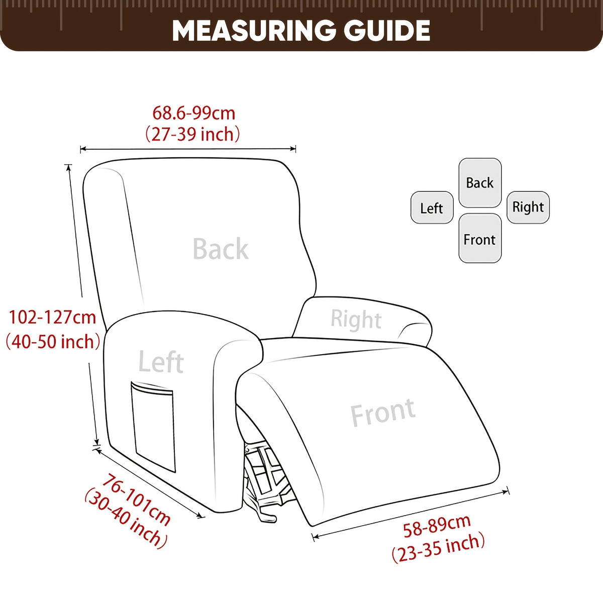 1SEAT 2026 NEW Recliner Slipcovers, Four Seasons Stretch Recliner Slipcover with Pocket, Removable, Washable, And Soft Recliner SlipChair Cover Suitable for Living Room Sofa Cover Home Decor, Easter Decorations for Home, St Patricks Day.