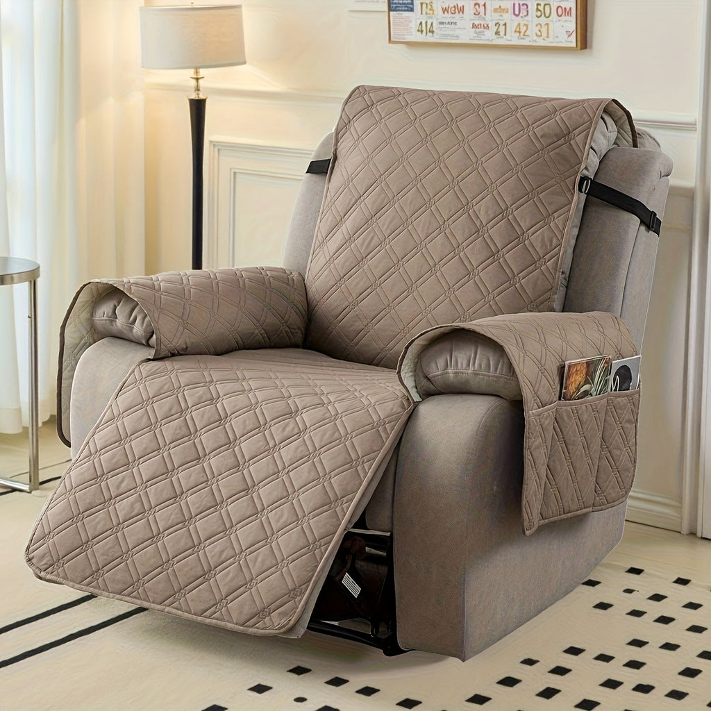 Multi-Functional 23-Inch Recliner Cover with Practical Pockets - Easy to Install, Scratch-Resistant, Machine Washable, Suitable for Outdoor Use And Pet Protection, Easter Decoration