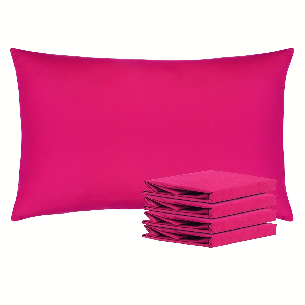 4 Pack 20x30 Brushed Microfiber Pillowcases | Envelope Closure, Soft, Wrinkle-Free, Fade-Resistant, Solid Color, Viscose Blend