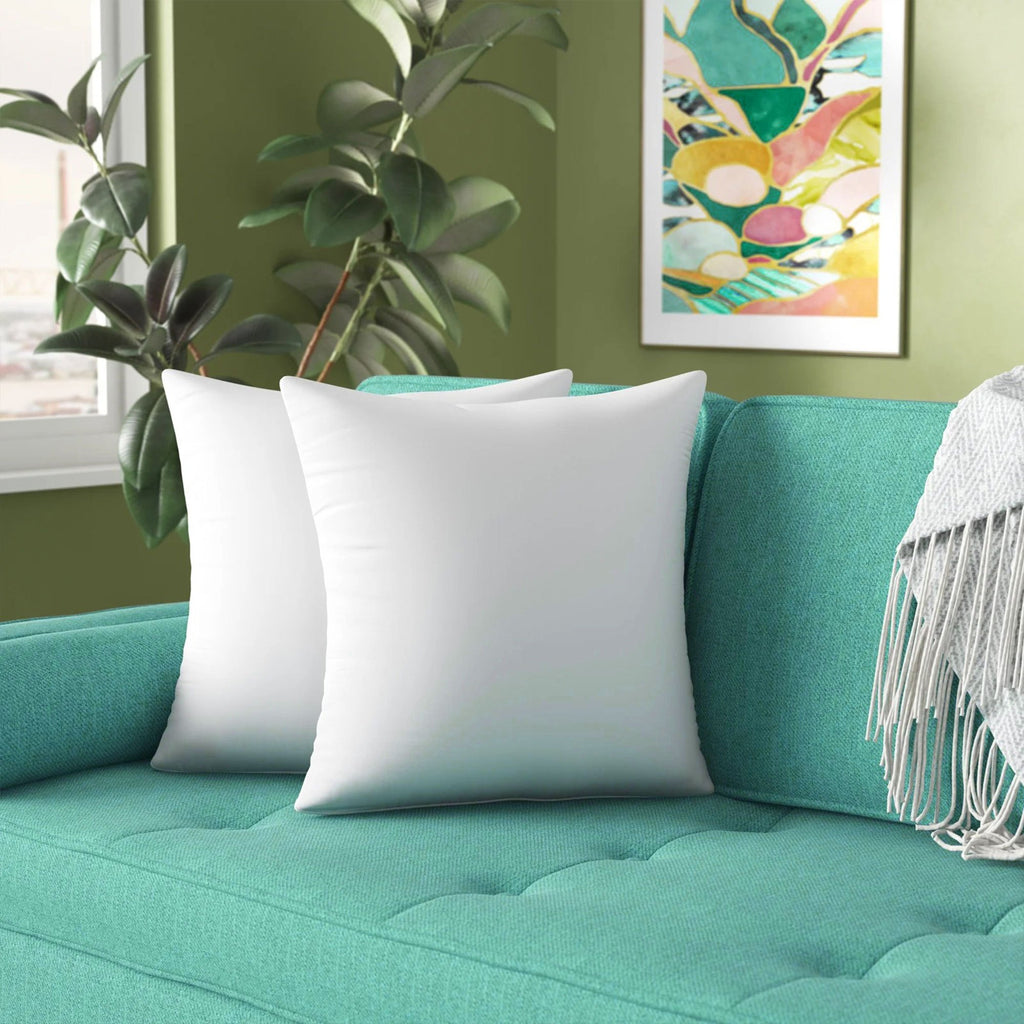 Lux Decor 4/8 Pack Throw Pillows - Down Alternative Pillow Inserts For Decoration - Throw White Pillows For Bed & Couch, Luxury Soft Fluffy Pillows For Living Room, Hypoallergenic Filled Square Cushion Throw Pillow, Washable & Cozy Bedroom Accessories