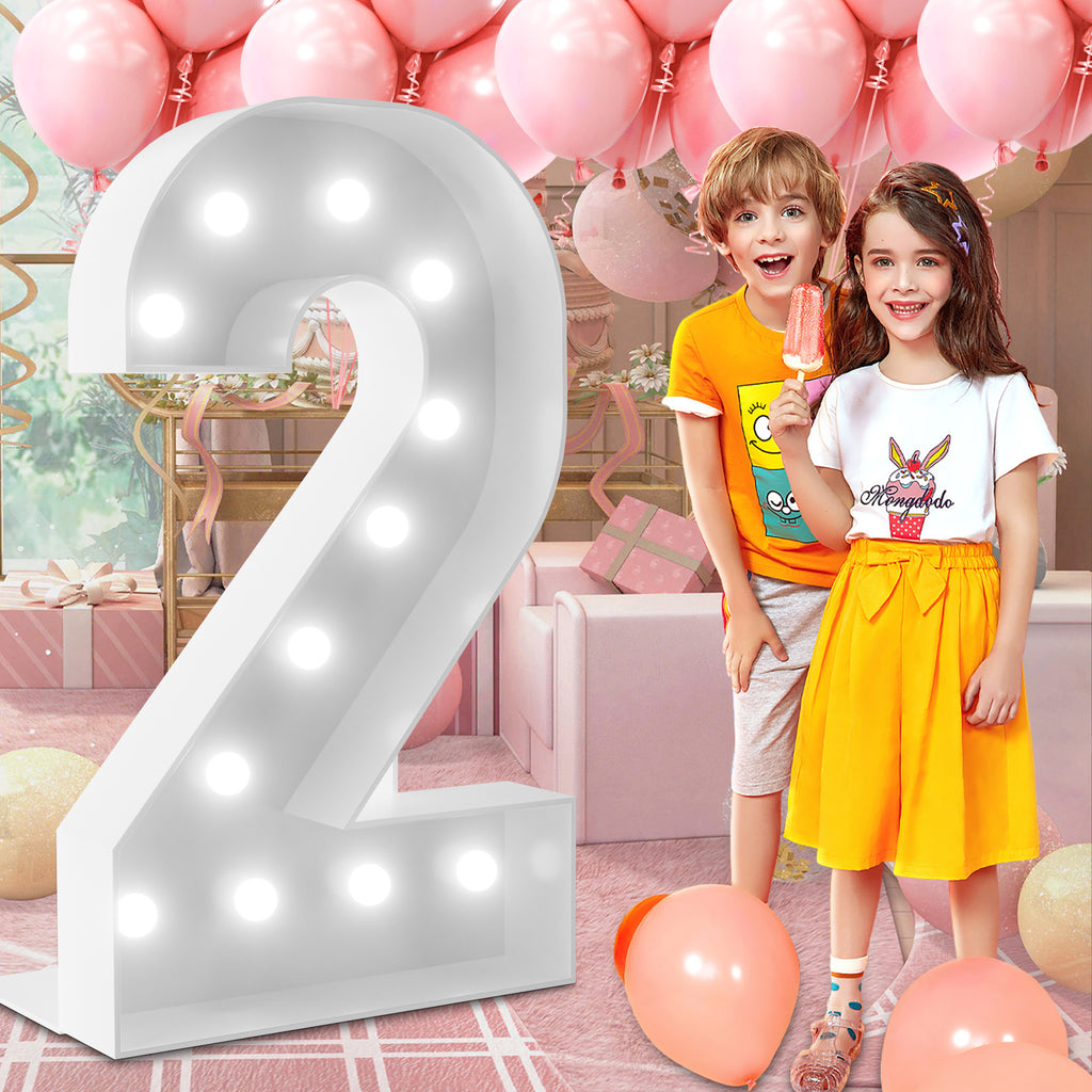 Marquee Numbers 4 feet tall 0-9 20 & 24 11 Colors & 3 flash modes