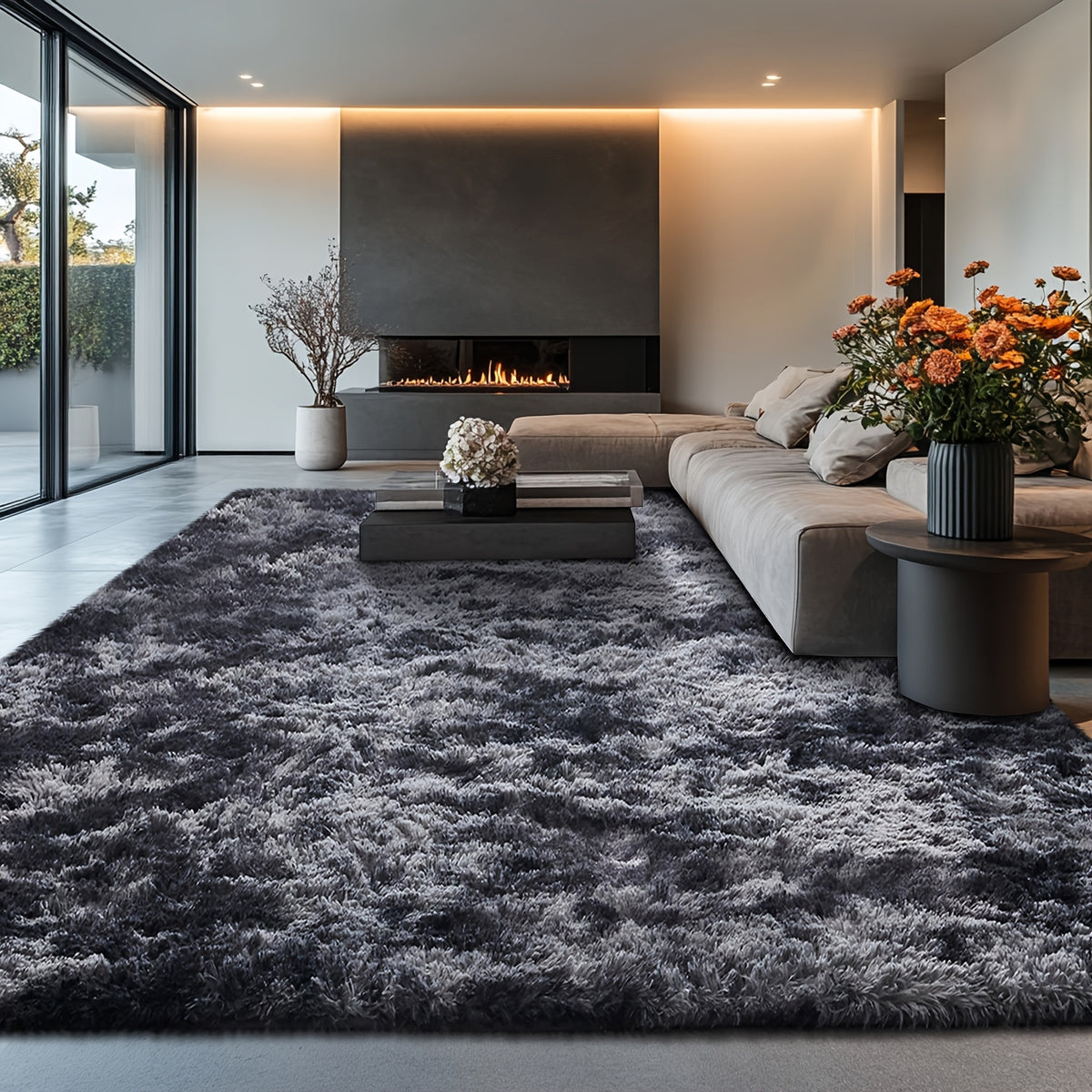 Rugs for Living Room, Super Soft Fluffy Shaggy Area Rugs for Bedroom, Cozy Floor Mats, Plush Indoor Carpet for Kitchen, Faux Rug for Room, Home Decor, Housewarming Gift, Door Mat