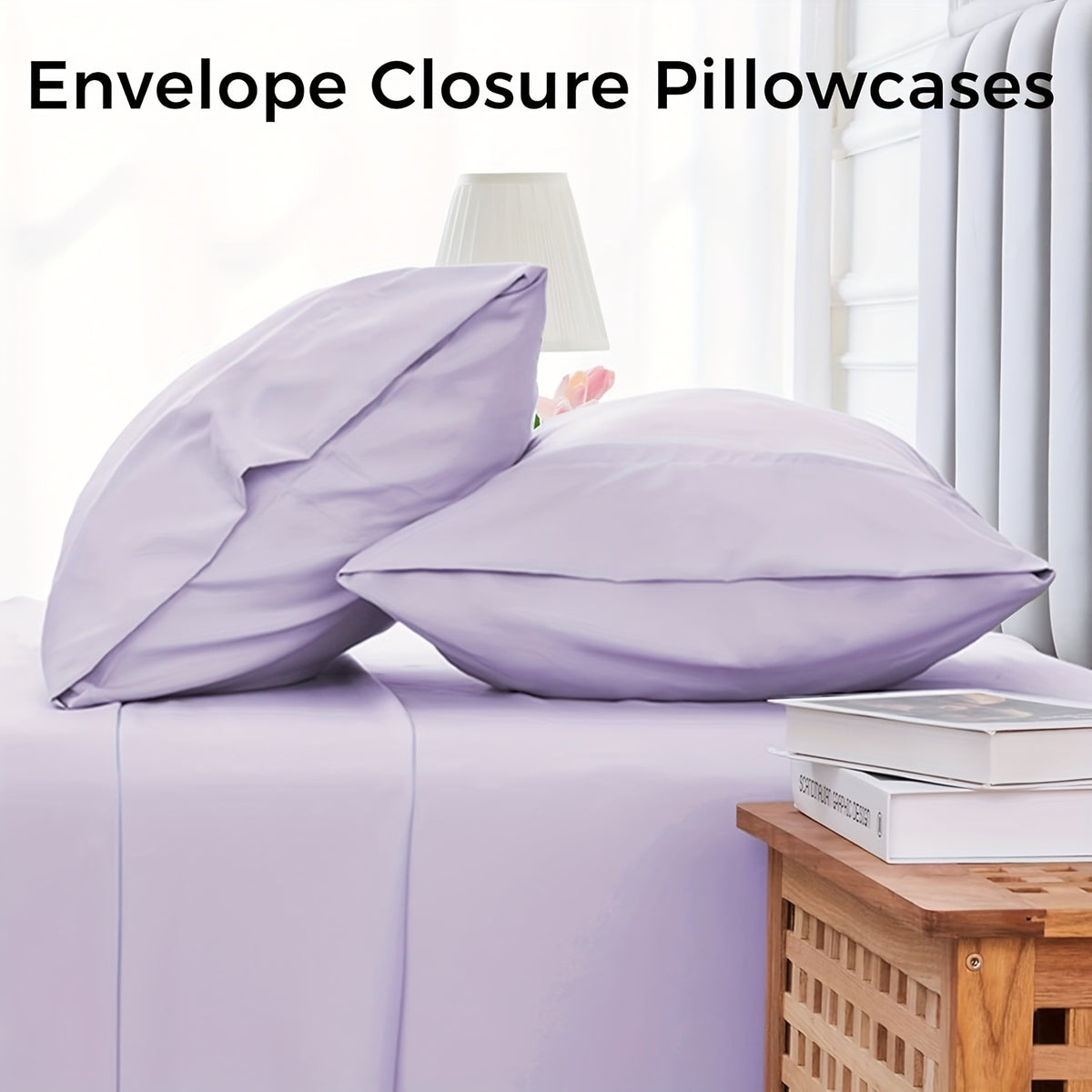 4pcs Queen Size Luxury Hotel-Grade Bed Sheet Set - 2000TC Ultra Soft & Breathable Microfiber with 14" Deep Pocket, Shrinkage & Fade Resistant, Lavender Elegant Deep Pocket Fitted Sheet, Flat Sheet & 2 Pillowcases for Mattresses, All-Season Easy Care Beddi