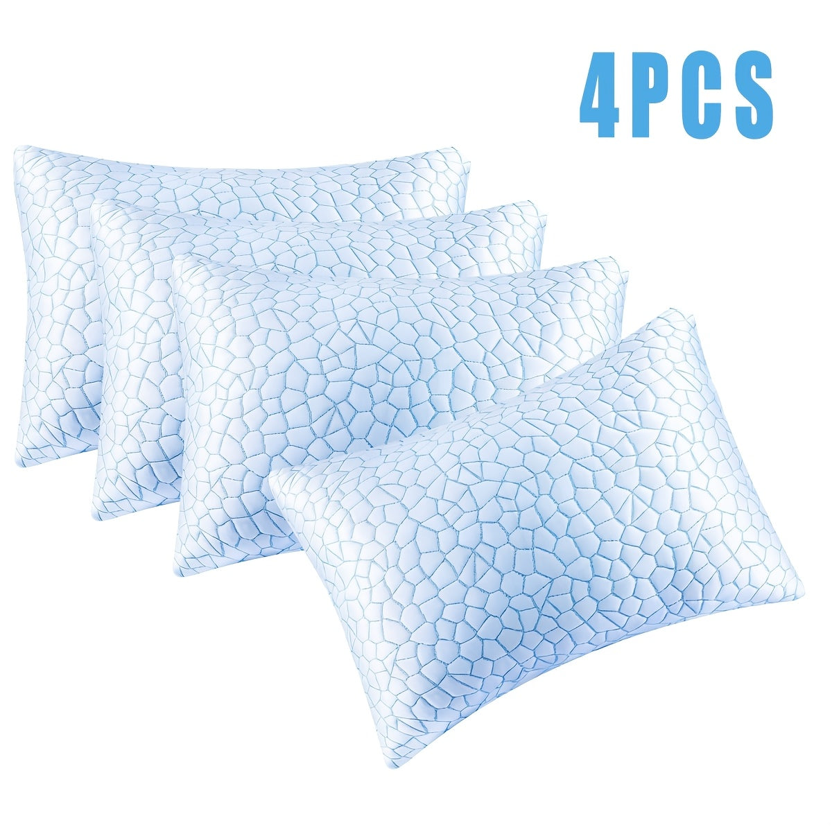 2/4pcs, Firm Supportive Sleep Pillow, Hotel-Grade Cool-to-the-Touch Feel, Filled with Premium Soft Fiber, Suitable for Back, Stomach, Or Side Sleeping Positions, Ideal Sleep Solution, Valentine's Day Gift, Presidents' Day