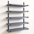 Floating Wood Wall Shelves, 5 or 10 Piece Rustic Storage Set in Gray or White, 15.8 x 4.7 Inch Ledges for Kitchen Organization and Room Displays