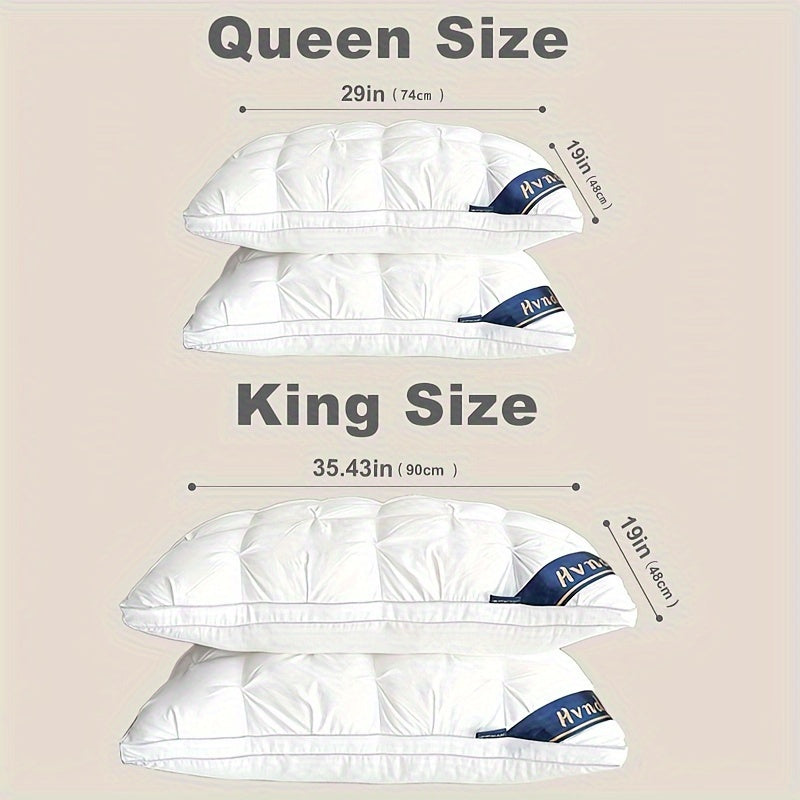 Luxury Hotel Series Pillow Set of Two: Designed for Deep Sleep and Neck Relief, Offering Superior Support. The High-resilience, High-bounce Pillow Core Resists Sagging, While the Hypoallergenic Soft Fabric Provides a Cool, Breathable Comfort
