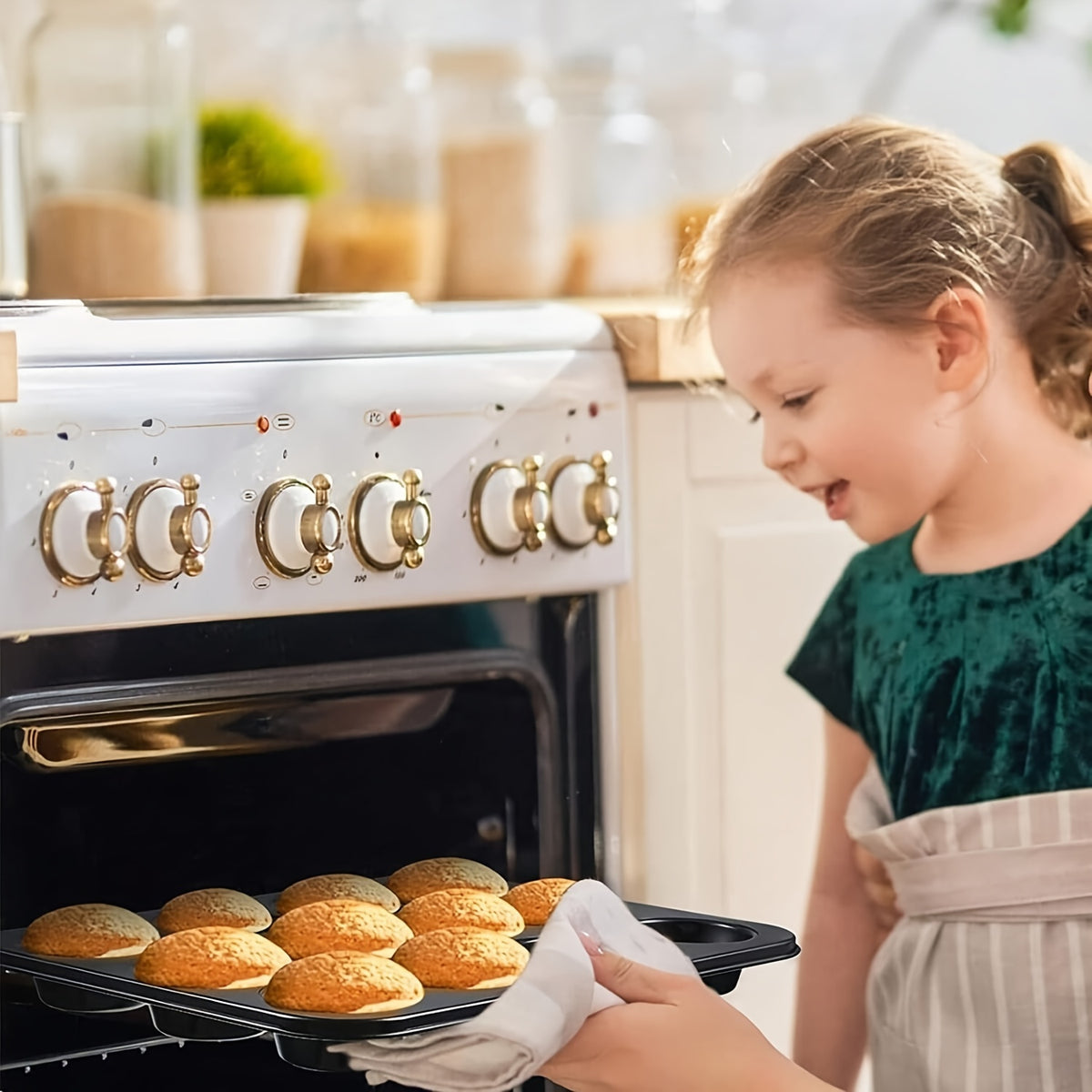 5/6/10pcs Non-Stick Bakeware Set, Baking Pan Set with Rack, Round Cake Pan, Square Cake Pan, Bread Pan, Muffin Pan, and Roasting Pan, Storage Rack, Bakeware Set, Dishwasher Safe, Easy to Clean, Oven Safe