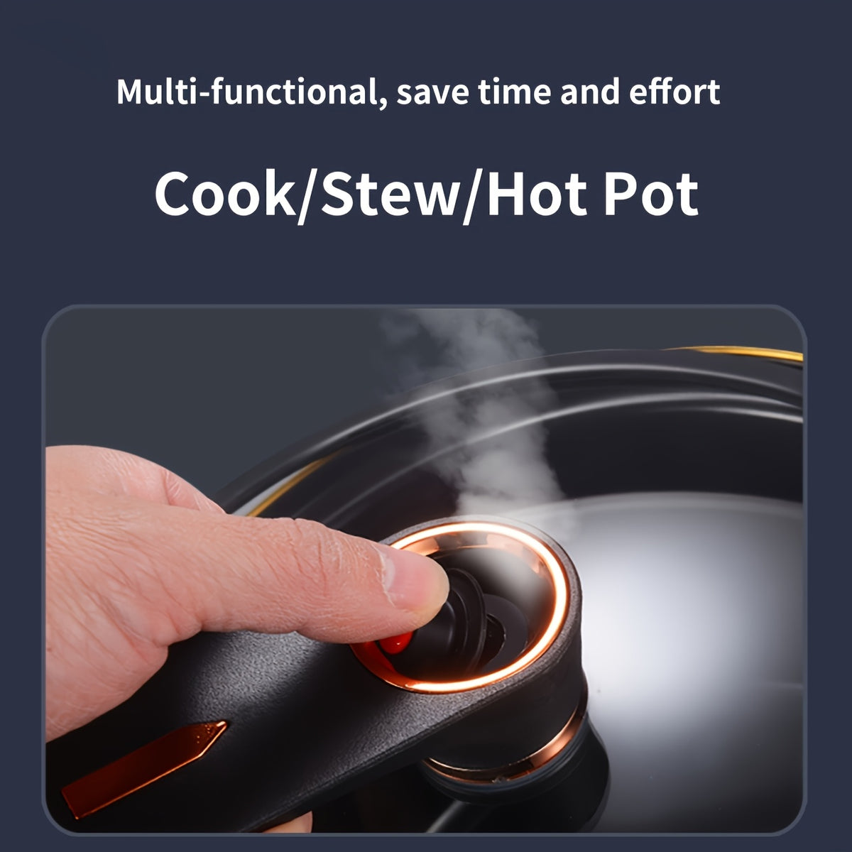 Large Capacity 8.45QT Non-Stick Stockpot with Twist Lock Handle - Heavy-Duty Ceramic Construction, Induction And for Gas Stove Compatible, for Home, Restaurant, Ollas Para La Cocina