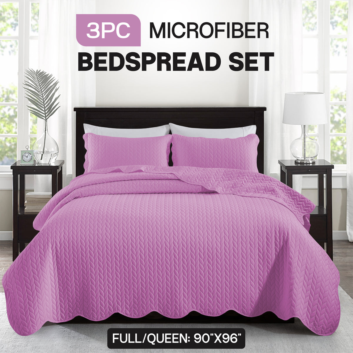 3pcs Bedspread Set Bedspreads with free Pillow Shams - Leaf Pattern Soft & Breathable Bedspread Lightweight Microfiber Bedspread - Modern Style Floral Pattern Coverlet For All Seasons - Christmas Gifts For Family And Friends (1 Bedspread, 1 Or 2 Pillow Sh