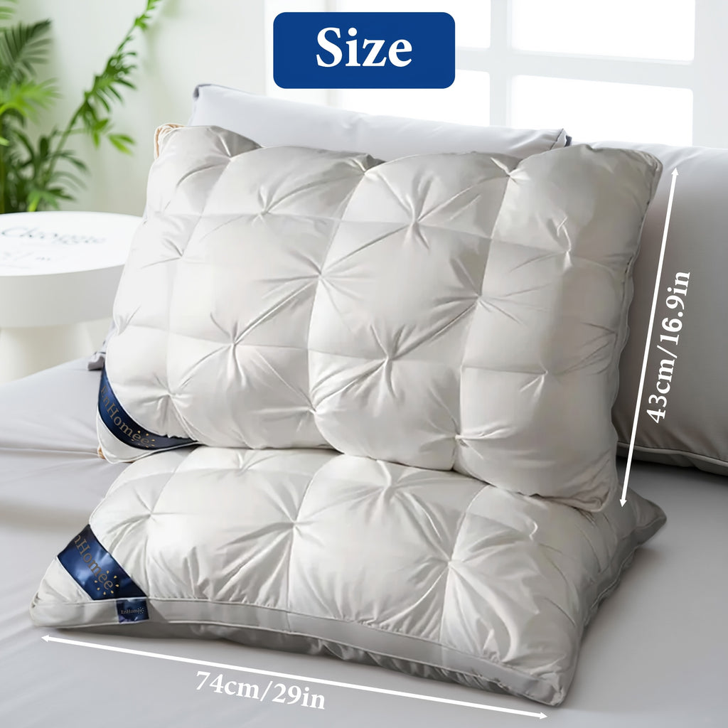 Hotel Three-Dimensional Twisted Flower Pillow, 900g, 2-Pack, White