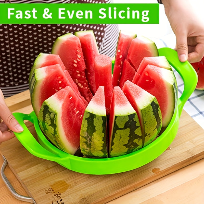 1pc Watermelon Slicer, Creative Watermelon Cutter, Stainless Steel Watermelon Divider, Reusable Watermelon Slicer, Fruit Divider - Kitchen Creative Gadgets, Kitchen Supplies, Kitchen Supplies Accessories