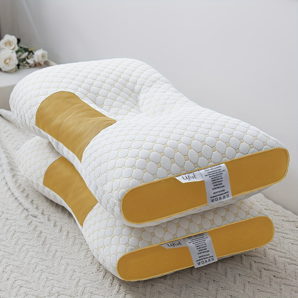 2pcs Buy 1 Get 1 Free Soft Massage Neck Pillows - Adjustable Ergonomic Orthopedic Cervical Support Pillow Suitable for Sleeping, Machine Washable Removable Cover & High-Quality Core, for - & Spinal