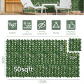Faux Ivy Fence Screen with Green Leaf Coverage, UV-Resistant Artificial Privacy Hedge for Patio, Balcony, Garden and Indoor Wall Decor, Multiple Size Options