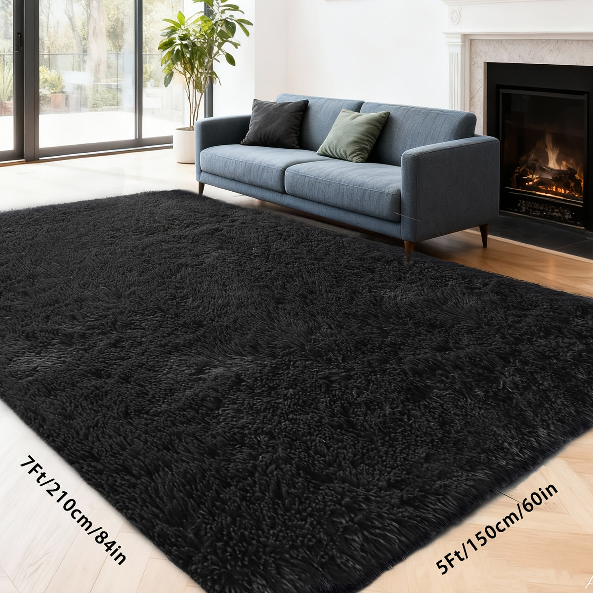 A Super Soft Thick Plush Carpet, Fluffy And Soft, Suitable for Bedroom Indoor Carpet, Non-Slip Soft Machine Washable Carpet,Ideal for Bedroom, Living Room,Study, Dorm,,Home Decor, Christmas Gift, Christmas Decor