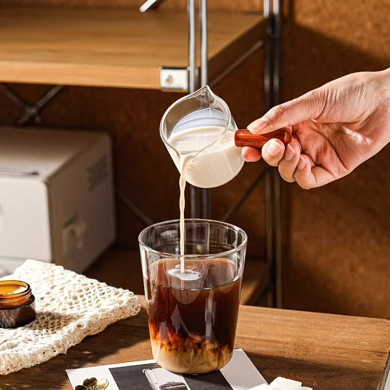 4/9pcs Glass Measuring Cup Set, Including Tempered Glass Liquid Measuring Cups And 100ml Coffee Cups, Essential Kitchen Tools Glass Measuring Cups
