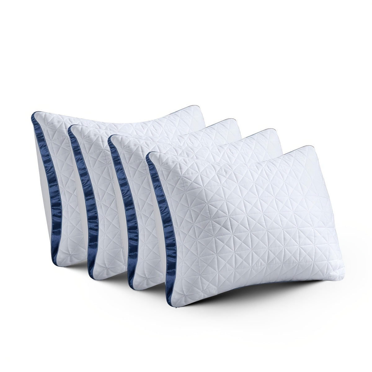 Gusseted Down Alternative Pillows, Soft Supportive Hotel-Style Bed Pillow Sets in Standard, Queen and King with 2 or 4 Pack Options for Everyday Sleeping
