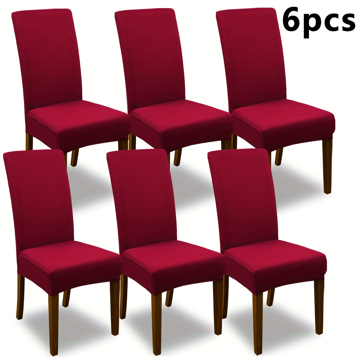 4pcs Set/6pcs Set Milk Elastic Home Kitchen Dining Chair Slipcover, Chair Cover, Furniture Protector For Wedding Office Living Room, Easy To Install, Suitable For Any Dining Chair.Halloween Gift, Halloween Home Decorations