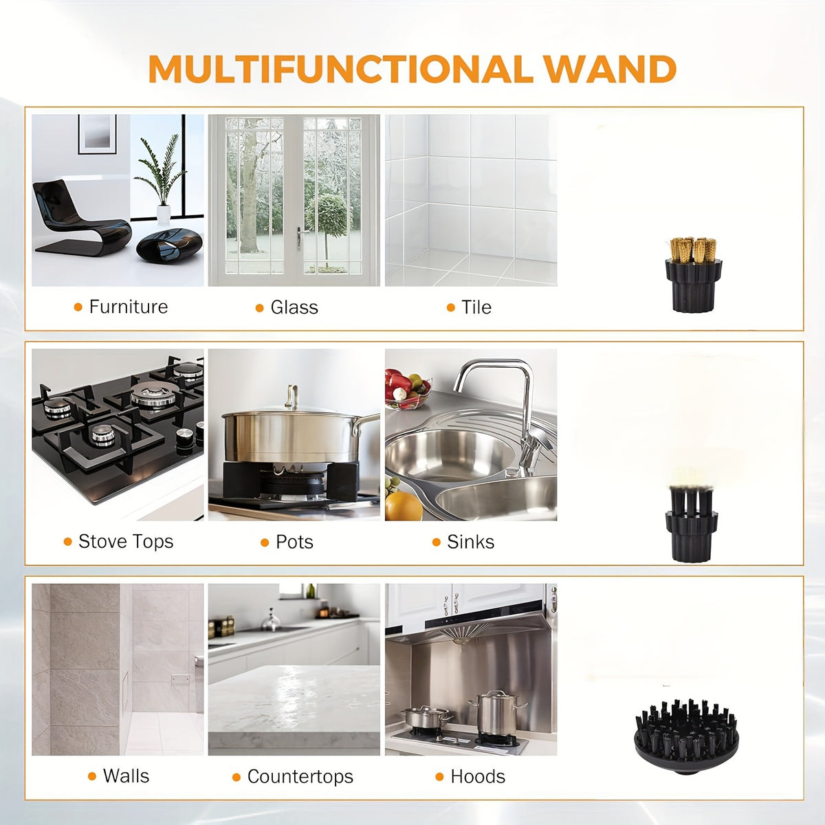 Steam Cleaner and Accessory Options for Household Cleaning, DMT02 Color Variants and Other Models with Handheld Wand for Compatible Kitchen and Sofa Surfaces