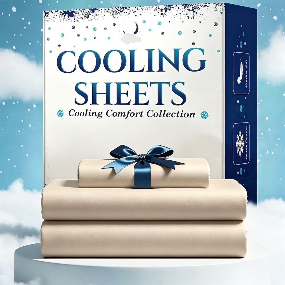 3/4pcs Cooling Bamboo Bed Sheet Set, Kids 4000 TC Extra Deep Pocket 20 Inch Bed Sheet, Luxury Soft Hotel & Cooling Sheet Set for Hot Sleepers, Wrinkle And Shrink Resistant, Fitted Sheet And Flat Sheet And Pillowcases