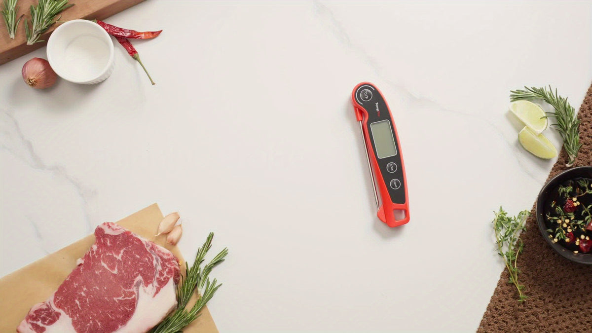TempPro F05 Digital Meat Thermometer for Cooking with Motion Sensing, Food Thermometer for Kitchen BBQ Oil Grill Smoker Candy Thermometer