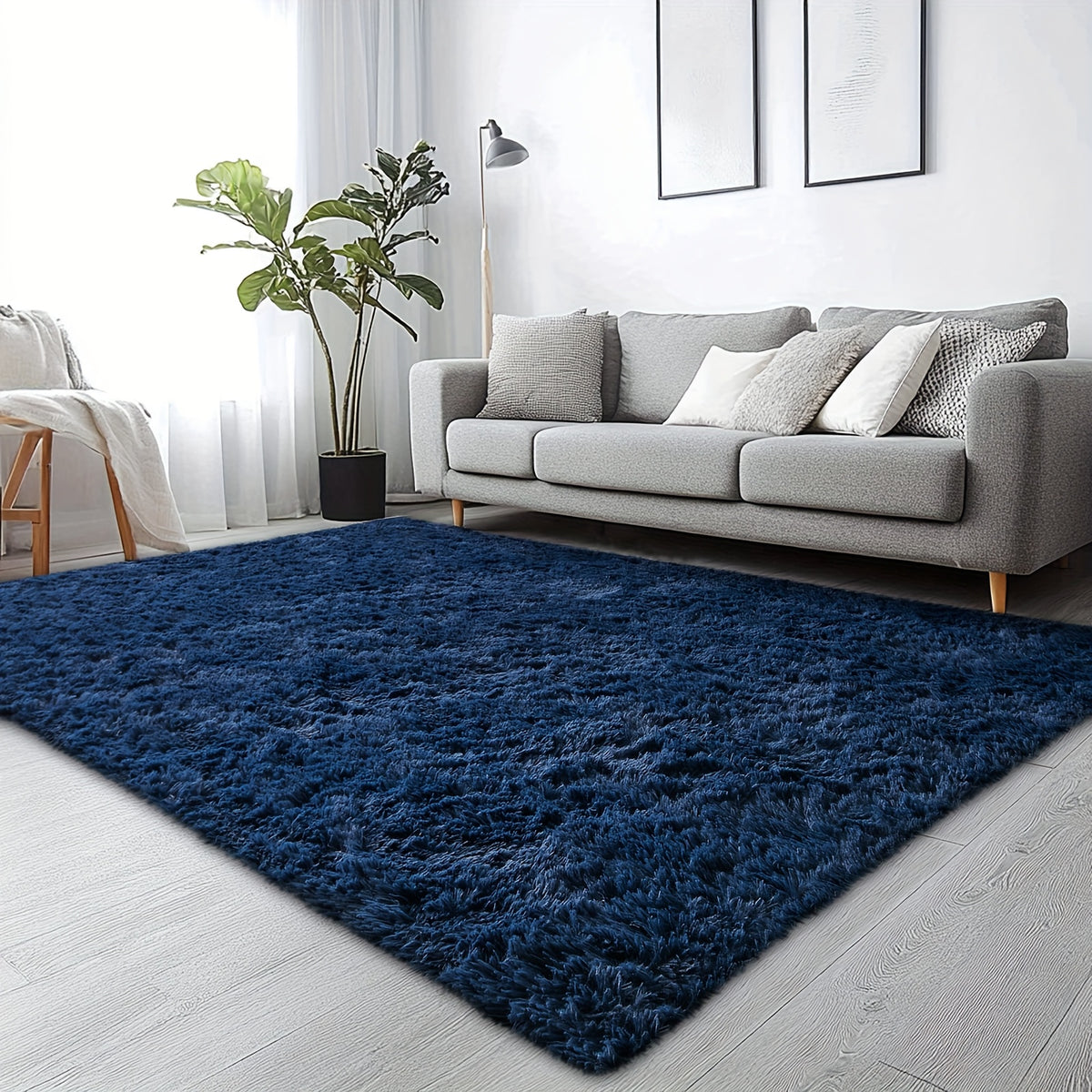 Rugs for Living Room, Super Soft Fluffy Shaggy Area Rugs for Bedroom, Cozy Floor Mats, Plush Indoor Carpet for Kitchen, Faux Rug for Room, Home Decor, Housewarming Gift, Door Mat