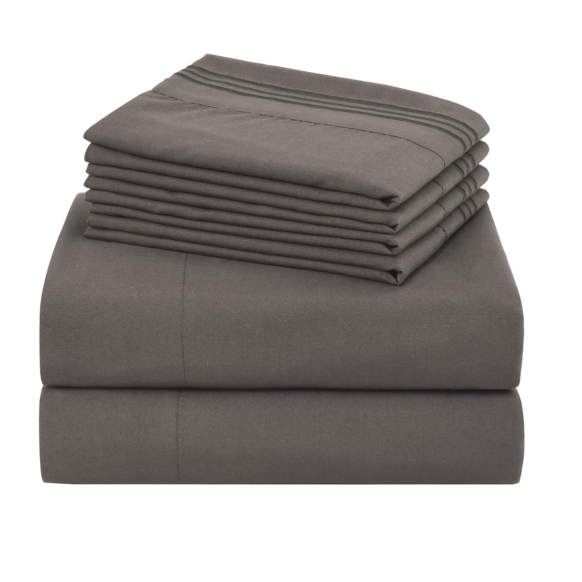100 GSM Microfiber Sheet Set with Pillowcases, Soft Breathable Solid Color Bedding, Machine Washable Twin Full Queen King Bedroom Essentials