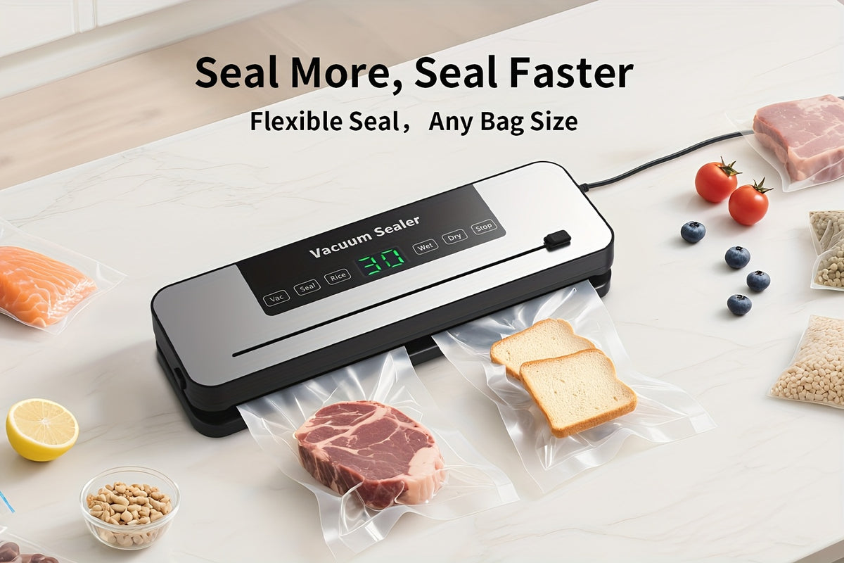 65000 PA Commercial Vacuum Sealer Machine System with 10 Free Bags, Dry/Moist Modes, 6-In-1 Sealing Machine for Storage And Sous Vide, Automatic Sealing Machine, Modern Vacuum Sealer