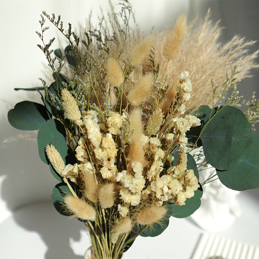 42pcs FORTUNATE FLOWERS Boho Pampas Grass Set, Olive Green Bathroom Decor And Boho Wedding Bouquets, Natural Dried Flower Decor - Unleash Your Creativity with Stylish, Versatile Dried Greenery & Greenhouse Decoration
