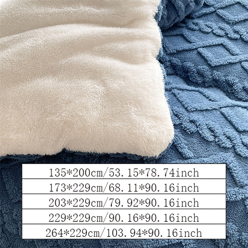 1pc Premium Plush Thick Blanket, Warm Winter And Autumn Comforter with Soft 100% Microfiber Fill, Light Beige-Friendly Polyester Fabric, Ideal for Bedrooms And Hotel Rooms (Excludes Pillowcase), Blanket, Fluffy Comforter, Blanket