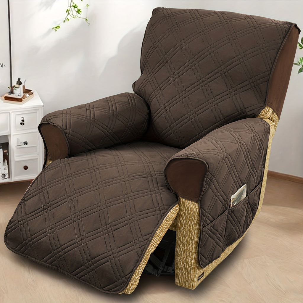 (S/L)1pc All-In-One T-Cushion for Comfort And Style Classic Style Armchair Cover, Double-Sided Anti-Slip Armchair Cover, Elastic Band Closure, Machine Washable, for Comfort And Style, Pet-Friendly, All-Season Use, Halloween, Christmas