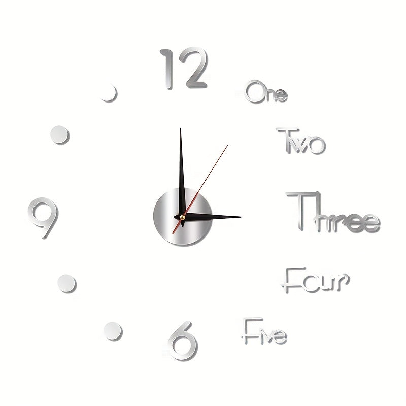3D Illuminated Silent Wall Clock - Battery Operated Plastic Round Sticker Clock for Living Room, Bedroom, Office Decoration And More, Who Can Say No to a Clock Where You Can See The Time Clearly Without Turning on The Lights? Welcome to Order!