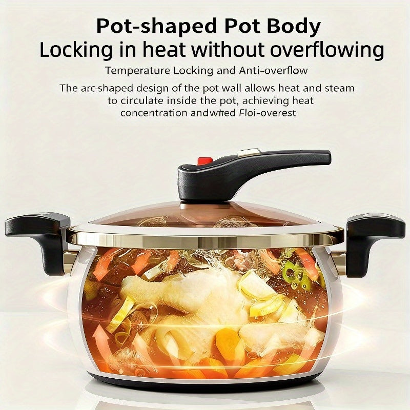Large Capacity 8.45QT Non-Stick Stockpot with Twist Lock Handle - Heavy-Duty Ceramic Construction, Induction And for Gas Stove Compatible, for Home, Restaurant, Ollas Para La Cocina