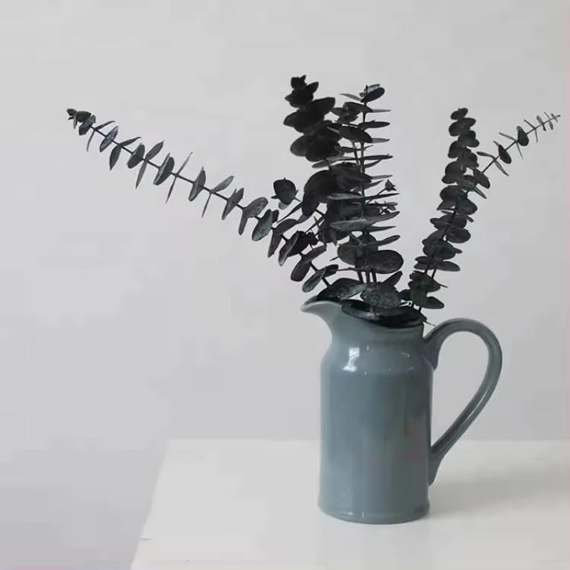 21pcs Real Dried Eucalyptus Stems - Long-Lasting Green Botanical Branches Suitable for Wedding Aisle Decor, Spa, Indoor Hanging Flower Garland - Plastic-Wrapped for freshness (21 Stems)