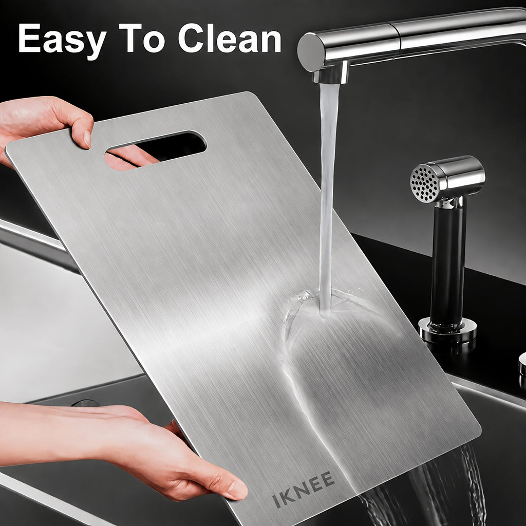 3pcs Premium Stainless Steel Cutting Board Set- Durable, Easy to Clean, Kitchen Ready, Space-Saving, Rust-Resistant, and BPA-Free, Safe for Food Preparation
