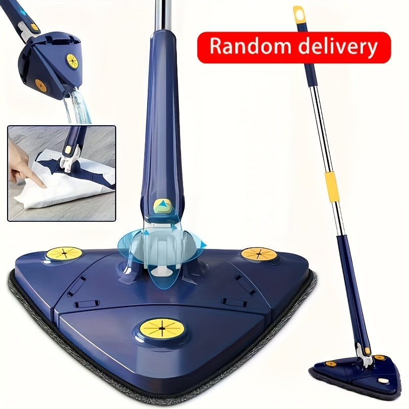 360° Rotating Mop - Hands-Free Wet/Dry Floor Cleaner with Long Handle, Multi-Surface Cleaning for Home, No Battery Required