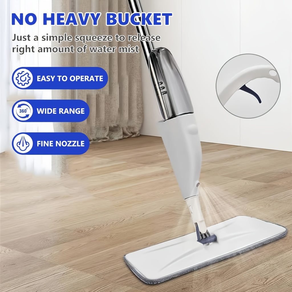 This Multifunctional Microfiber Spray Mop Comes with Replaceable Mop Pads, Making It Ideal for Both Wet And Dry Cleaning on Hardwood, Laminate, Tile, And Ceramic Surfaces. It'S Perfect for Use in Kitchens, Bathrooms, And Living Rooms