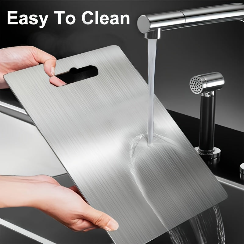 Premium Stainless Steel 2025 Double-Sided - Food Grade Stainless Steel Cutting Board for Kitchen And Dining