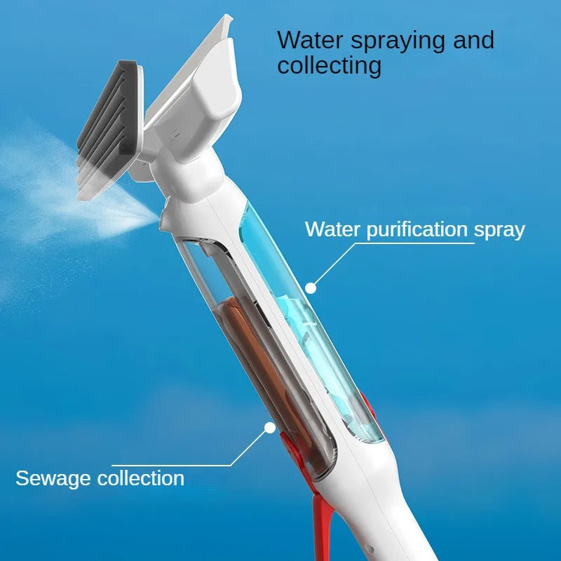 3-in-1 Glass Cleaning Kit: Spray, Wash & Squeegee - Perfect for High Windows, Shower Doors & Car Windshields - Essential Home Cleaning Tool - for All Homeowners - Suitable for Everyday Cleaning