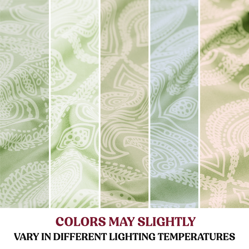 Paisley Microfiber Sheet Set, Soft 100% Polyester Bedding with 16-Inch Deep Pocket Fitted Sheet, Flat Sheet and Pillowcases in Six Bed Sizes